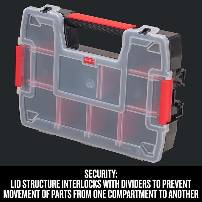CRAFTSMAN 10-Compartment Small Tool Storage Organizer, Plastic (CMST14021)
