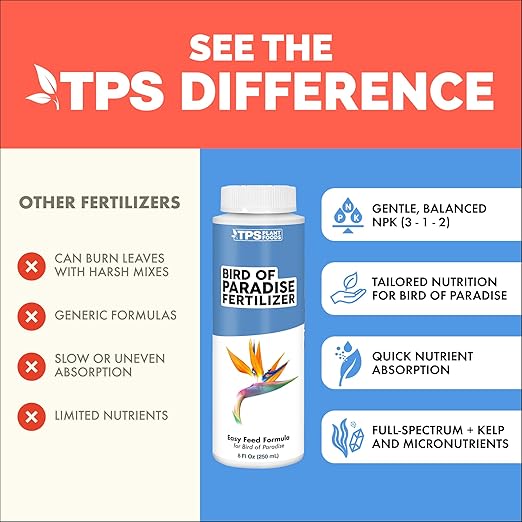 TPS NUTRIENTS Bird of Paradise Fertilizer for All Strelitzia Plants, Liquid Plant Food, 32 oz (1 Quart)