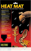 Exo Terra Heat Mat - Reptile Terrarium Substrate Heater for Safe, Even Heating | Ideal for Tropical & Temperate Reptile Environments - 8 Watt, Small