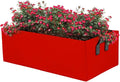 Square Grow Bags, Garden Fabric Planter Container with Handles Bed Flower Vegetables Pots 1MM Thickness Economic Colorful (Red,23.62x11.81x7.87 Rectang)