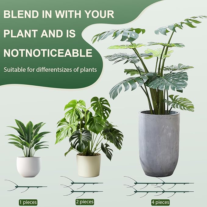 Stackable Monstera Plant Support,Garden Plant Stakes for Indoor Outdoor Plants,Garden Accessories for Climbing Potted Plants for Outdoor Potted Plants, Pothos, Vine, Flower Use (10Pcs)
