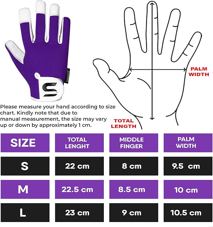 SAWANS Leather Gardening Gloves Ladies and Mens Thorn Proof Garden Gloves for Women Men Gardening Durable Work Gloves