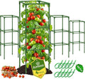 4 Pack Square Tomato Cages for Garden, 45 Inch Adjustable Tomato Stakes, Metal Tomato Trellis, Garden Plant Support for Potted Climbing Plants, Vegetables Flowers Fruits, Raised Garden Bed