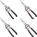 Garden Guru Classic Bypass Pruning Shears Clippers – Heavy Duty Forged Steel Garden Pruners – Safety Lock – Non Slip Comfort Grips – Cuts up to 1” Diameter – Professional Bypass Pruners (4 Pack)