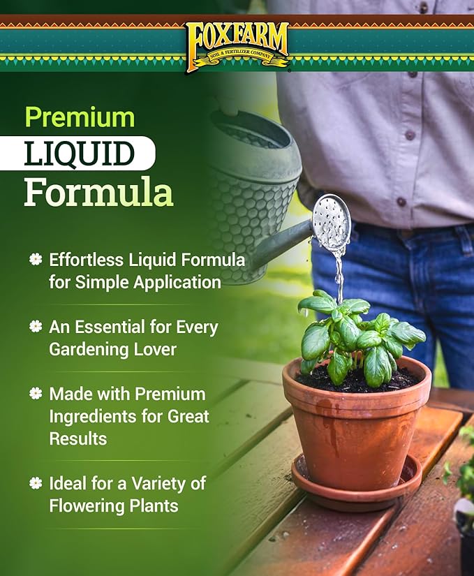 FoxFarm Hydro Liquid Trio Pack - Big Bloom, Grow Big, Tiger Bloom Fertilizers for Vigorous Plant Growth, Bud Development & Abundant Fruit - Complete Hydroponic Plant Food Set - 3 Pint Bottles