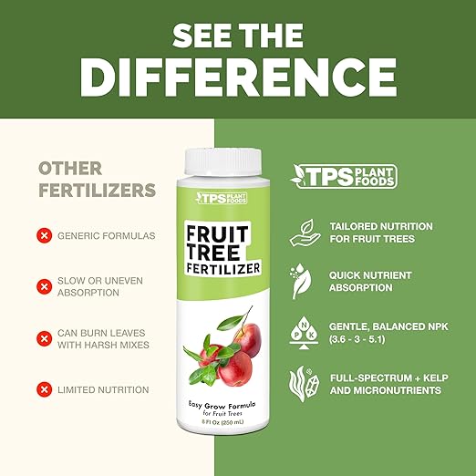 Fruit Tree Fertilizer – Liquid Plant Food for All Fruit Trees, Supports Heavy Blossoms, Bigger Harvests & Healthy Growth, 1 Gallon