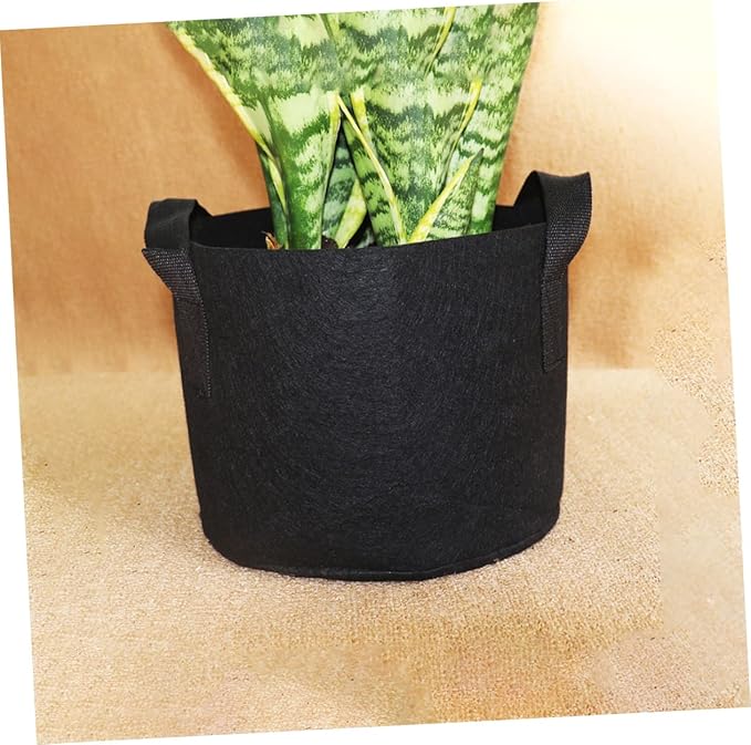 Happyyami 6pcs Nonwoven Plant Growing Bags Handles Thickened Vegetable Nursery Pots Breathable Gardening Bags for Healthy Root Development for