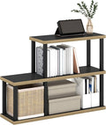 Furinno Turn-N-Tube No Tools Decorative Display Shelf, 3-Tier Ladder, Americano/Black