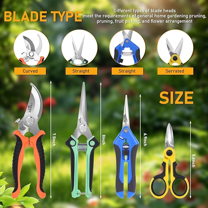4-Pack Multifunctional Garden Scissors Set