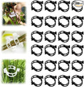 Secured Plastic Plant Clip, 2025 Upgrade Plant Support Clips Reusable Garden Clips, Garden Clips for Climbing Plants, Plastic Trellis Clips Tomato Grape Vine Vegetables Plant Fixing Clips (200, Black)