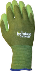 Bellingham C5301L The Bamboo Gardener Work Gloves, Made of Sustainable Bamboo Rayon Fiber, Durable Natural Rubber Palm and Fingers, Large, Green