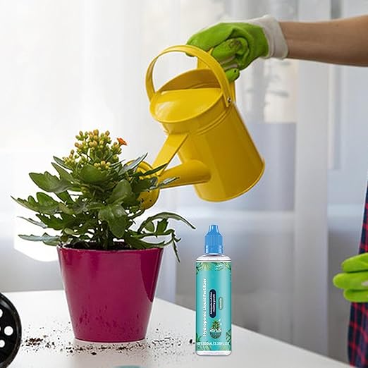Plant Fertilizer Liquid - Hydroponic Liquid Fertilizer | leaaf Growth Nutrient Solution | Nutrient-Rich Hydroponics Growing System | Water Soluble Food | All-Purpose Solution 100ml Concentrate, Blue