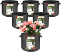 6-Pack 30 Gallon Grow Bags, 300g Non-Woven Fabric Planting Bags with Handles, Breathable Drainable Planter Bags for Vegetables, Flowers and Indoor Outdoor Gardening