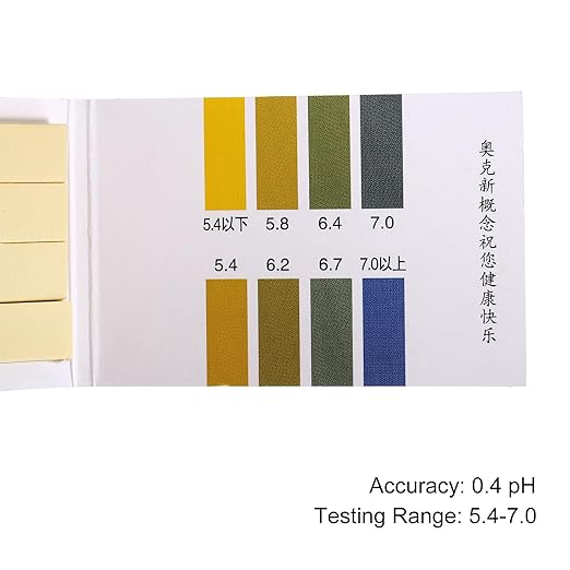 PATIKIL PH Test Strips 5.4-7.0, 2 Pack 160 Indicator Papers Litmus Tester for Water Food Soil Alkaline Acid Testing