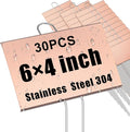 Landhoow 30 Pcs Large Garden Plant Markers Metal Plant Labels Sign 4'' x 6'' with 11'' Stake Weatherproof Waterproof Garden Sign for Outdoor Seedlings Herbs Vegetable Greenhouse, Rose Gold
