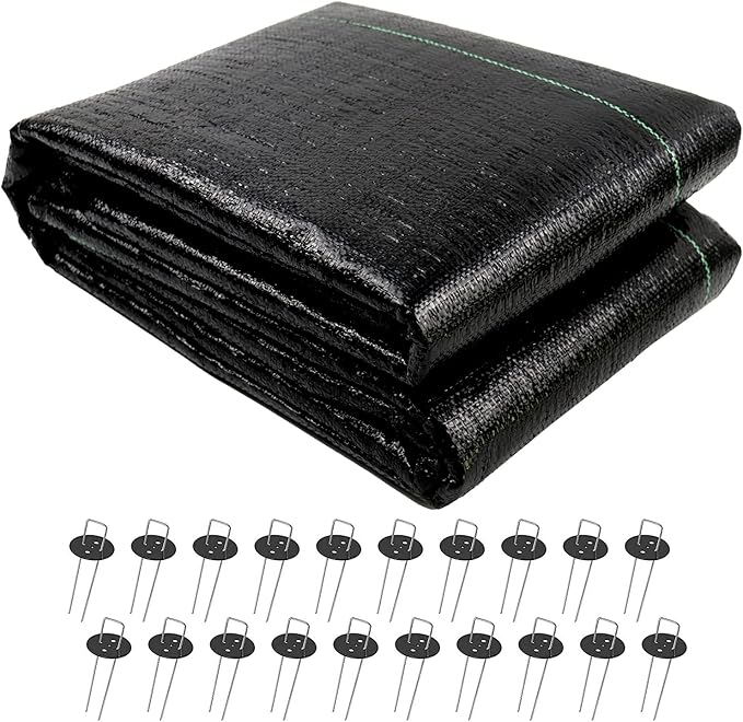 4ft x 100ft Garden Weed Barrier Landscape Fabric, Premium Ground Cover Weed Blocker Fabric Gardening Mat, Superior Weed Control for Vegetable Garden, Flower Bed, Mulch