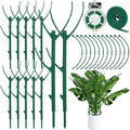 12 Pack Monstera Plant Support, Stackable Plant Supports for Indoor Plants, Pothos Plant Climber Pole, Adjustable Stakes for Indoor Plants Training & Vertical Growth Support Stakes