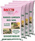 Michigan Peat Company 4 Pack BACCTO Raised Bed Soil with Organic Compost, Manure, & Earthworm Castings for All Plant Types, 1.5 Cubic Feet