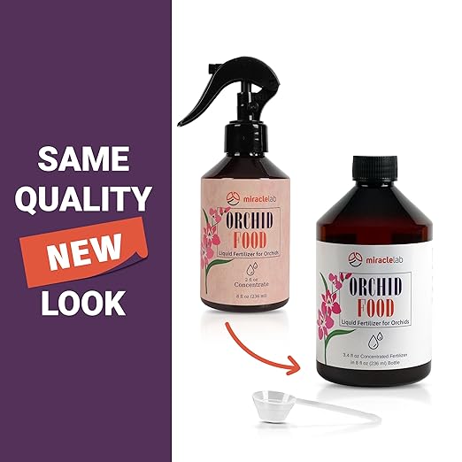 Miracle Lab Liquid Orchid Fertilizer - Special Formula with Natural Organic Ingredients (3.4 oz)