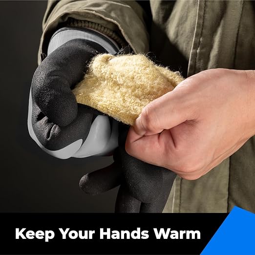 toolant 100% Waterproof Gloves Bulk Pack, 3 Pairs, Winter Work Gloves for Cold Weather, Touchsreen, Warm Freezer Gloves, Thermal Insulated, With Grip, Grey, Small