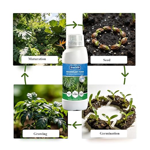 Organic Microbial Plant Fertilizer Liquid, 17oz (502ml) – Probiotic Nutrient for Indoor & Outdoor Green Plants, Monstera, Pothos, ZZ Plant & Potted Plants