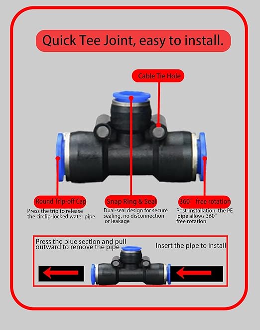 Drip Irrigation System, 360 Adjustable Mist Sprayer Nozzle, High Volume Water Flow Rotating Sprinkler Head for Garden,Patio,Potted Plants,Easy Install, Fine Misting to Jet Spray (50FT+16Nozzles)