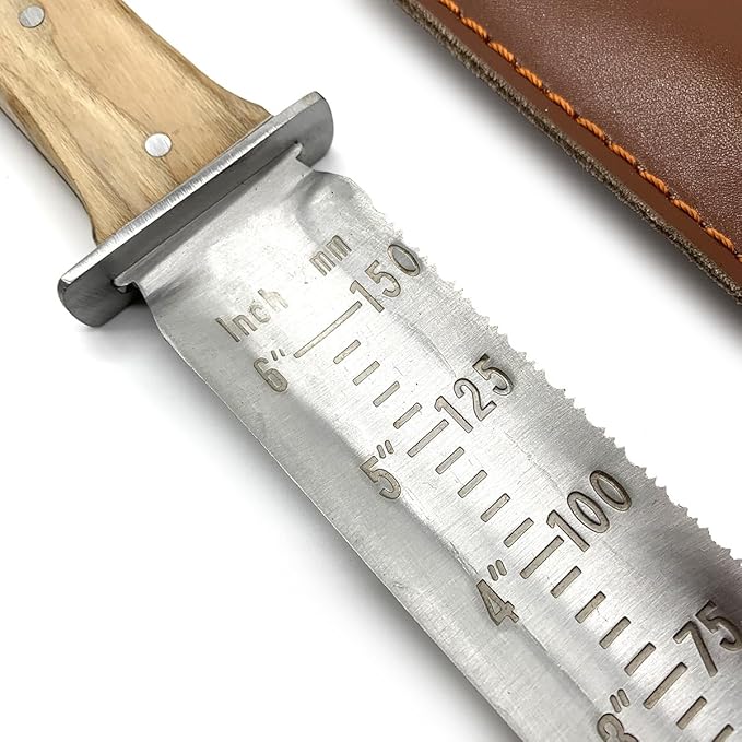 Ferry Morse Hori Hori Knife & Trowel Combo - Weeding, Planting, Digging - 7 in - Stainless Steel