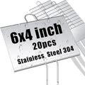 Landhoow 20 Pcs Large Garden Plant Markers Metal Plant Labels Sign 4'' x 6'' with 11'' Stake Weatherproof Waterproof Garden Sign for Outdoor Seedlings Herbs Vegetable Greenhouse, Silver