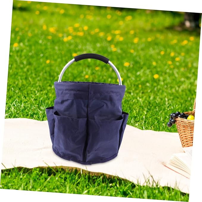 BESTonZON Garden Tool Storage Tote Bag Gardening Organizer for Tools Multi-purpose Use for Home Camping and Beach Random Color Ergonomic Design for Easy Carrying