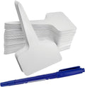 200pcs 4-Inch Plant Name Tags, T-Type Garden Labels Markers, Nursery Plastic Tag for Outdoor Waterproof Plant Label Stakes with Marking Pen