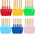 30 PCS Beach Spades, Metal Sand Shovel with Wooden Handle, Mini Metal Garden Shovels for Planting Loosening Digging, 10 Inch Long, 6 Colors