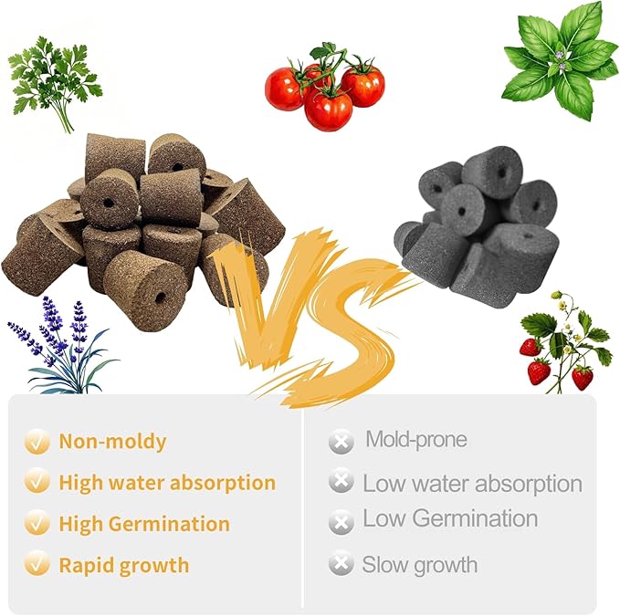 20pcs Grow Sponges, Seedless Replacement Seed Pods Compatible with Click and Grow Smart Garden, Refill Seed Starter pod for Hydroponics Growing System Supplies