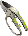 GARDEN GURU Professional Ratchet Pruning Shears Clippers – 4X Cutting Power – Ratcheting Garden Anvil Pruners Scissors - Ergonomic Grip - Makes Tough Cuts Easy - Great for Seniors & Arthritic Hands