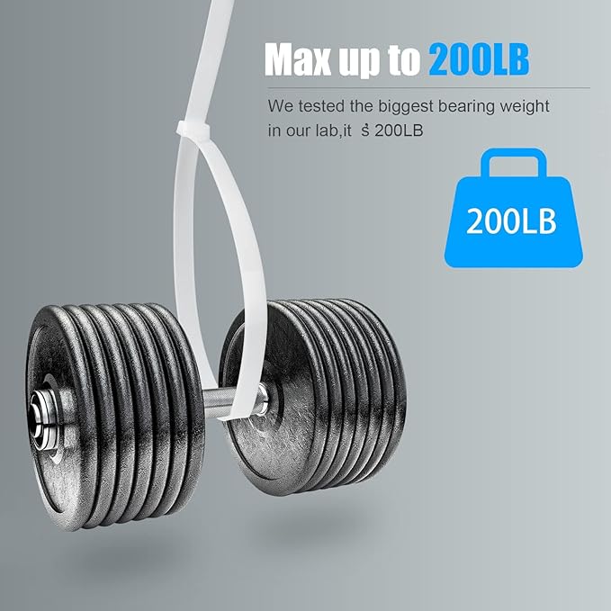 18 inch White Zip Ties Heavy Duty 500 PACK, 200 LBS Ultra Exclusive Strong Plastic Wire Ties, Large Cable Ties Extra Long Tie Wraps, Indoor and Outdoor UV Resistant
