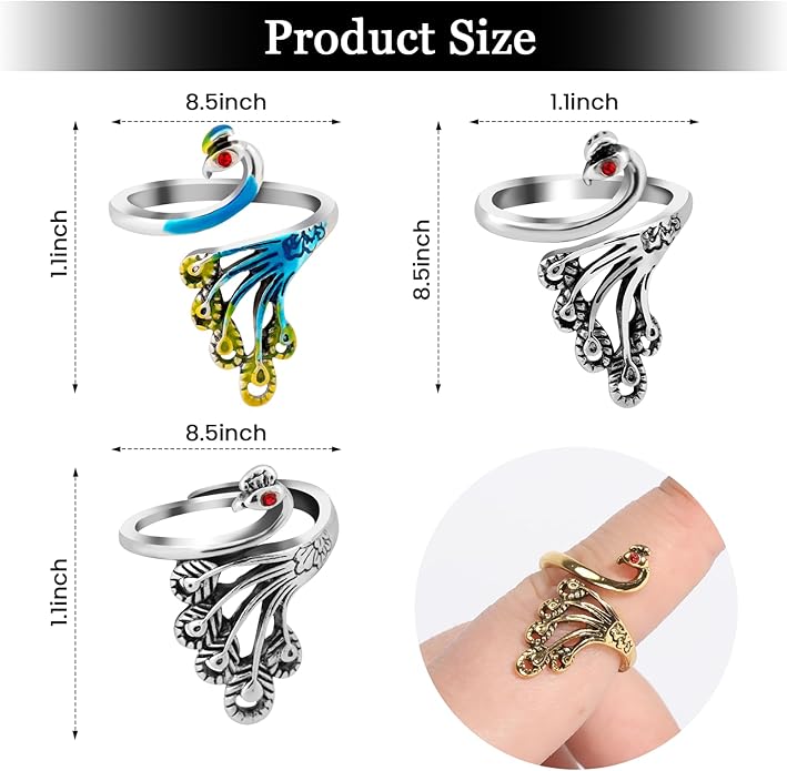 Namifin Crochet Ring for Fingure Adjustable Crochet Tension Ring Yarn Tension Rings Easy Crocheting Crochet Accessories Mother Grandma Thanksgiving Presents