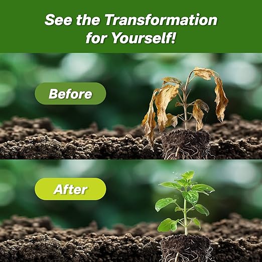 Soil Activator - Viresta Soil Revitalizer, Plant Food Enhancer, Concentrated Humic Acid Formula - Promotes Root Growth & Nutrient Uptake for Lawns, Garden, Indoor & Outdoor Plants (2Pcs)