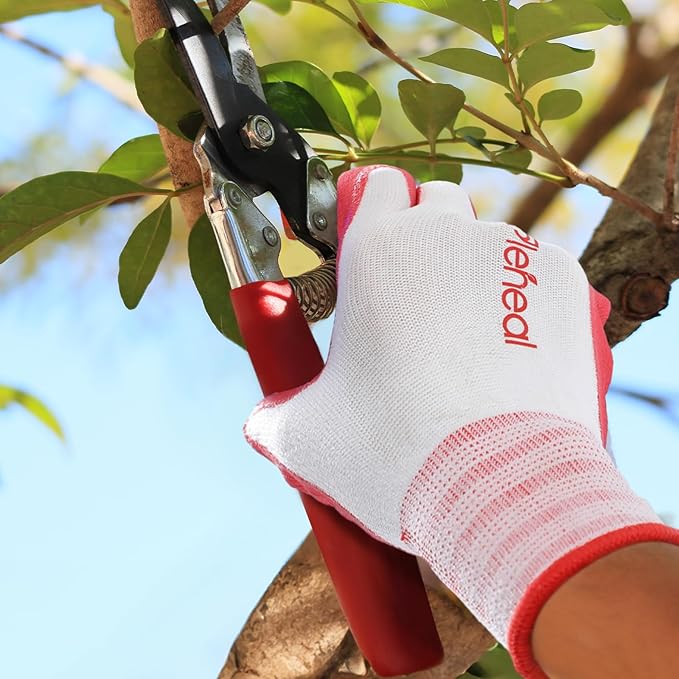 Pleneal Gardening Gloves for Women Men - Leather Garden Gloves Thorn Proof, Outdoor Protective Working gloves for Weeding