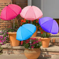 Voccos Upgraded Plant Umbrellas for Outdoor Plants 50" Tall 26" Canopy Adjustable Angle Garden Bed Shade Cover with Sturdy Metal Stake & UV Protection Plant Cover for Potted Plants Flower Pot