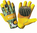 Womens/Mens Gardening Gloves for Rose and Cactus Handling,Cow Leather Garden Gloves Women/Men Thorn Proof