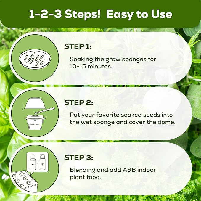 12-Pod Gourmet Herb Seed Kit Compatible with All Hydroponics, 7 Pack Varieties - Basil, Parsley, Thyme, Mint, Cilantro, Dill, Oregano - Universal Seed Starter Pods Easy to Grow, High Germination