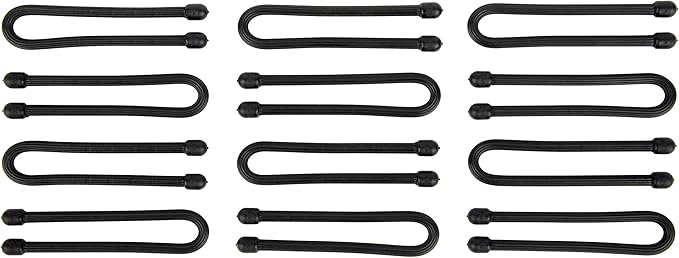 Nite Ize Original Gear Tie - 6-Inch Reusable Rubber Twist Tie - Reusable Gear Ties - Electric Cord Organizers - Twist Ties for Cords - Reusable Zip Ties - Black, 6-Inch, 12 Pack