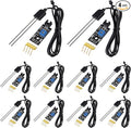 Soil Moisture Sensor, Icstation Humidity Detector, with Corrosion Resistant Probe, Digital Analog Signal Output for Arduino Raspberry Pi Garden Automatic Watering System (10Sets)
