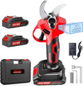 Upgraded Electric Pruning Shears,1.4" Cutting Diameter Cordless Power Pruner with LCD Display, Brushless Motor Pruning Shears with 2000mAh*2 Rechargeable Batteries for Garden Tree Pruner Branch