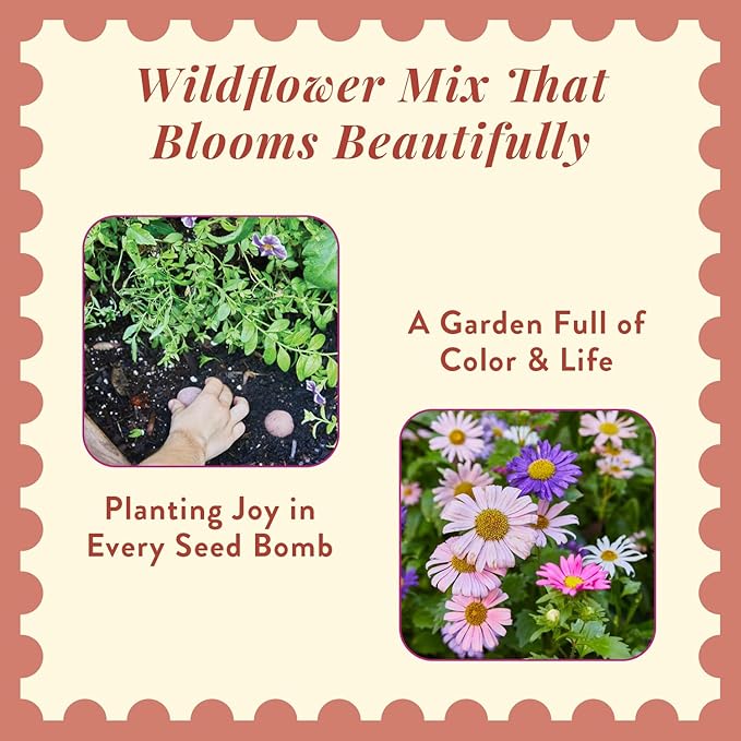 Modern Sprout Wildflower Seed Ball Poop - Easter Basket Essentials - Non-GMO Hand-Rolled Clay Seed Bombs with Wildflower Seeds - Gardening Gift Set for Kids & Adults - (Jingle Plop - Pack of 3)