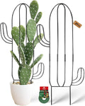 Plant Trellis for Climbing Plants Indoor, Cactus Trellis for Potted Plants, Pothos Hoya Monstera Metal Houseplant Climbing Support for Garden Balcony, 2P