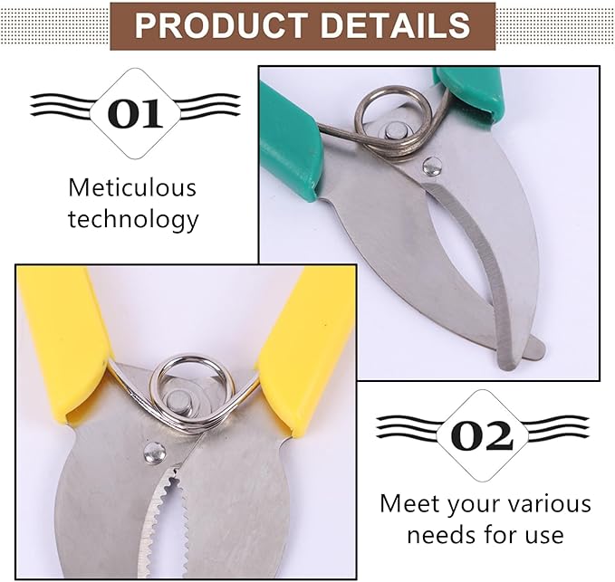 2 PCS Ring Barking Cutter Scissor Professional Grafting Tool Plant Cutters Girdling Shear Garden Tree Ring Cutter for Potted Plant Fruit Tree Orchard