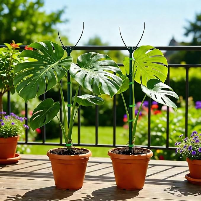 Plant Stakes for Indoor Plants, 5 Packs Stackable Monstera Plant Support, Plant Sticks Support Tall, Perfect Replacement for Plant Stakes, Garden Accessories