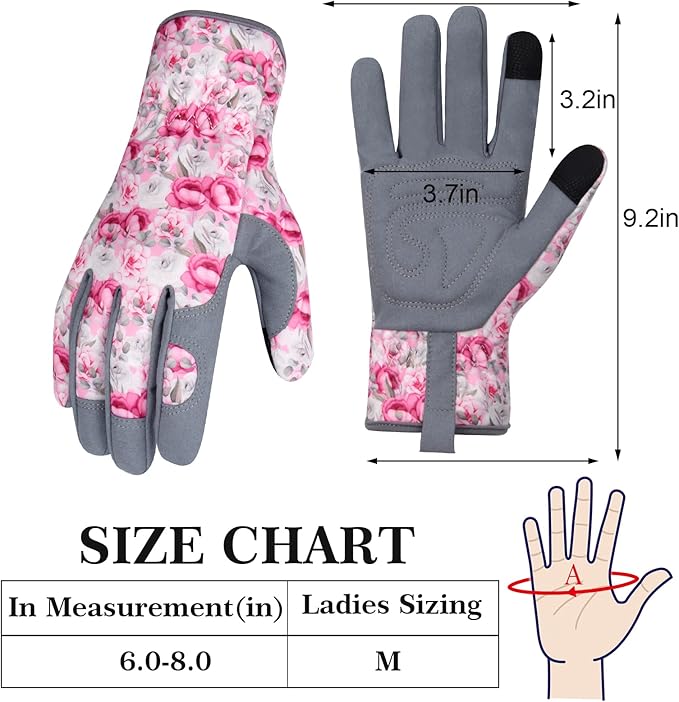 Leather Gardening Gloves for Women Thorn Proof Garden Gloves Touch Screen Working Gloves Gifts