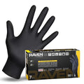 SAS Safety 66520 Raven Powder-Free Disposable Black Nitrile 7 Mil Mil Gloves, XXL , 100 Gloves by Weight