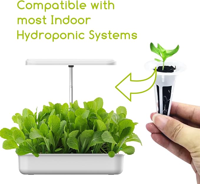 Hydroponic Grow Sponges Seed Starter Pod Kit Fit for AeroGarden and Others, Included 50 Grow Sponges, 50 Pod Labels, A & B Plant Food, 1 Tweezer